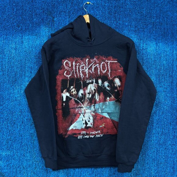 Slipknot Forever Here Comes The Pain Rock Blue Hoodie Size Small - Picture 1 of 4
